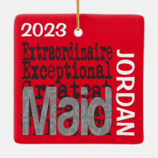 Adorno De Cerámica Personalizado de Maid Extraordinaire