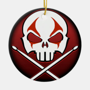 Adorno De Cerámica Personalizado de metales pesados del batería de la