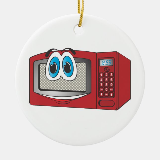 Adorno De Cerámica Personalizado de microondas de macho rojo (Frente)