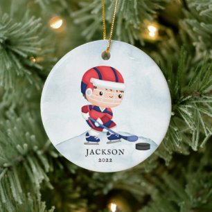 Adorno de cerámica personalizado de Navidad para n