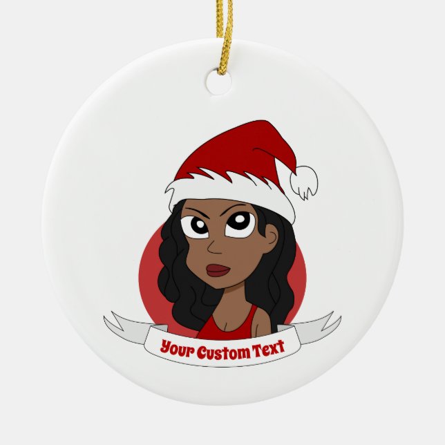 Adorno De Cerámica Personalizado de Navidades jóvenes (Frente)