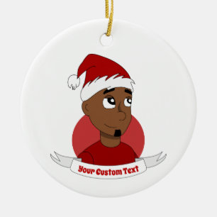 Adorno De Cerámica Personalizado de Navidades sonrientes
