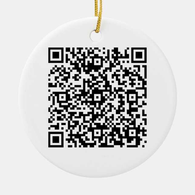 Adorno De Cerámica Personalizado de negocio de código QR (Frente)