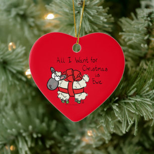 Adorno De Cerámica Personalizado de ovejas de Navidades curados