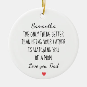 Adorno de cerámica personalizado de padre a hija "