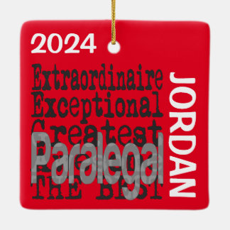 Adorno De Cerámica Personalizado de Paralegal Extraordinaire