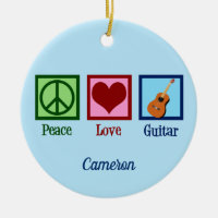 Personalizado de Peace Love Guitar Cute