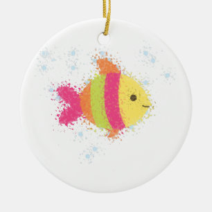 Adorno De Cerámica Personalizado de peces de cuta