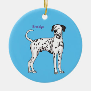 Adorno De Cerámica Personalizado de perro dalmatiano