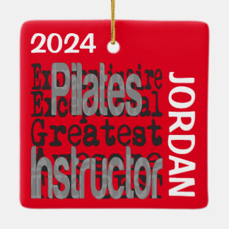 Adorno De Cerámica Personalizado de Pilates Instructor Extraordinaire