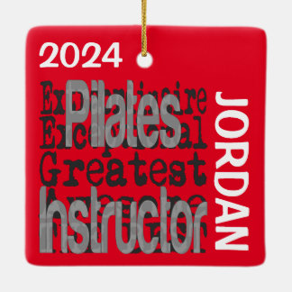 Adorno De Cerámica Personalizado de Pilates Instructor Extraordinaire