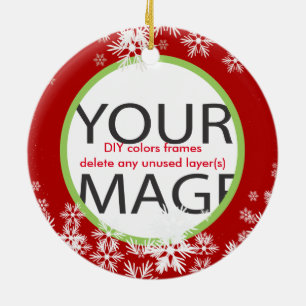 Adorno De Cerámica Personalizado de PixDezines Fotografía Ornament/co