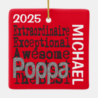 Adorno De Cerámica Personalizado de Poppa Extraordinaire