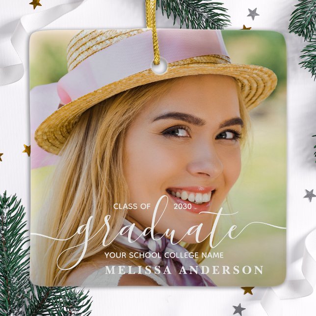 Adorno De Cerámica Personalizado de posgrado moderno 2 Graduación de  (Subido por el creador)