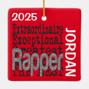 Adorno De Cerámica Personalizado de Rapper Extraordinaire