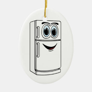 Adorno De Cerámica Personalizado de refrigerador blanco