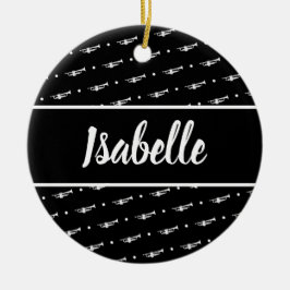 Adorno De Cerámica Personalizado de regalo de jugador de trompeta mús