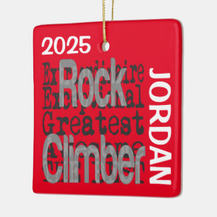 Adorno De Cerámica Personalizado de Rock Climber Extraordinaire
