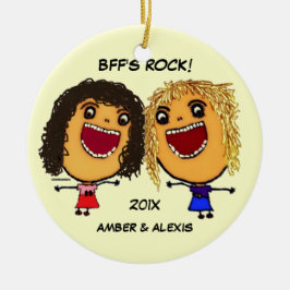Adorno De Cerámica Personalizado de rock de BFF