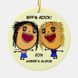Adorno De Cerámica Personalizado de rock de BFF