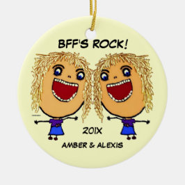 Adorno De Cerámica Personalizado de rock de BFF