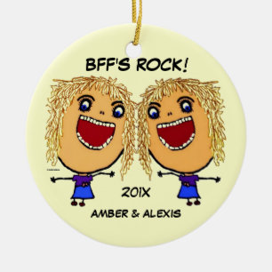 Adorno De Cerámica Personalizado de rock de BFF