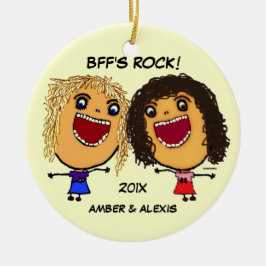 Adorno De Cerámica Personalizado de rock de BFF