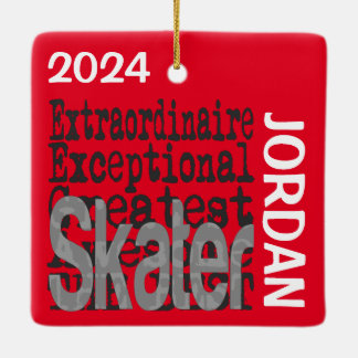Adorno De Cerámica Personalizado de Skater Extraordinaire