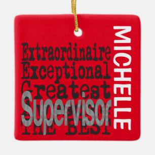 Adorno De Cerámica Personalizado de supervisor extraordinario