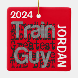 Adorno De Cerámica Personalizado de Train Guy Extraordinaire