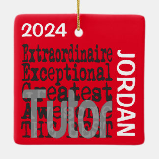 Adorno De Cerámica Personalizado de Tutor Extraordinaire