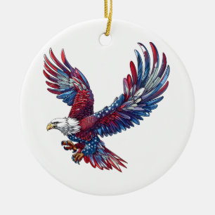 Adorno De Cerámica Personalizado de un águila, concepto del 4 de juli