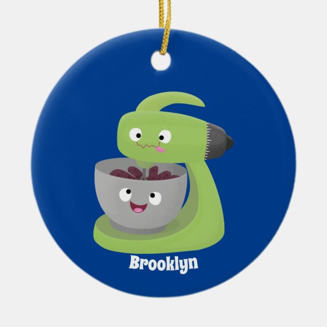 Adorno De Cerámica Personalizado de utensilios de cocina para mezclad (Frente)