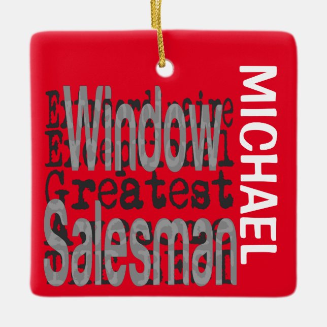 Adorno De Cerámica Personalizado de Windows Salesman Extraordinaire (Anverso)