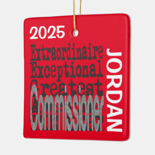 Adorno De Cerámica Personalizado del Comisario Extraordinaire