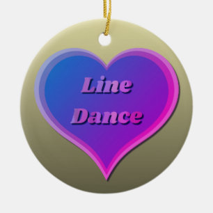 Adorno De Cerámica Personalizado del corazón del baile de la línea Pe