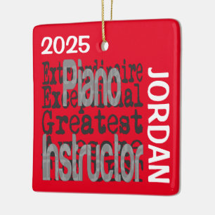 Adorno De Cerámica Personalizado del instructor de piano Extraordinai