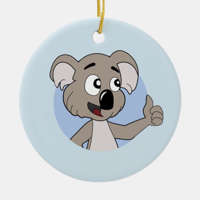 Adorno De Cerámica Personalizado del oso de Koala (Frente)