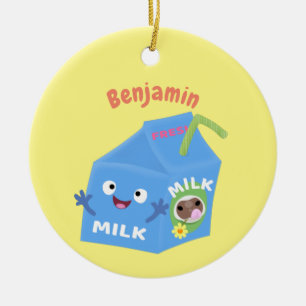 Adorno De Cerámica Personalizado del personaje de la caja de leche fe