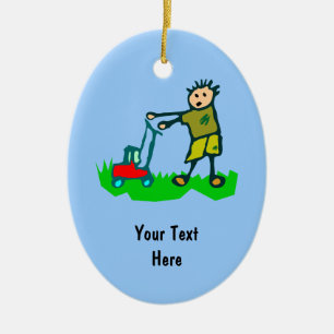 Adorno De Cerámica Personalizado Dibujando a un hombre obteniendo uva