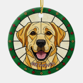 Adorno De Cerámica personalizado Efecto de vidrio Manchado Navidades 