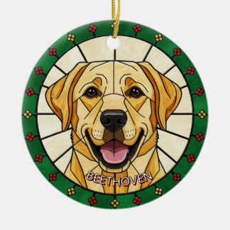 Adorno De Cerámica personalizado Efecto de vidrio Manchado Navidades 