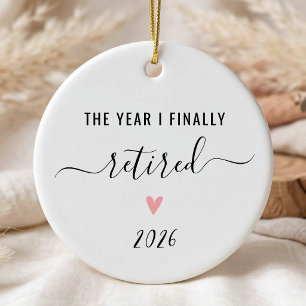 Adorno De Cerámica Personalizado El Año En Que Me Jubilé Por Fin