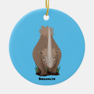 Adorno De Cerámica Personalizado elasmotherium rinoceronte