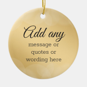 Adorno De Cerámica PERSONALIZADO Elegant Gold con Bokeh