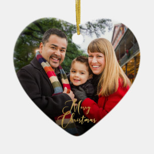 Adorno De Cerámica Personalizado Elegante Navidades de fotografía de