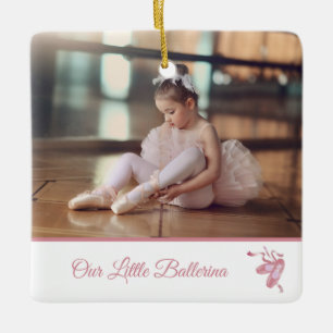 Adorno De Cerámica Personalizado Elegante Nuestra Pequeña Ballerina 