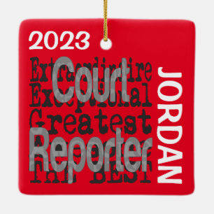Adorno De Cerámica Personalizado Extraordinaire de Court Reporter