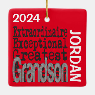 Adorno De Cerámica Personalizado Extraordinaire de Grandson