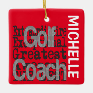 Adorno De Cerámica Personalizado Extraordinaire del entrenador de gol